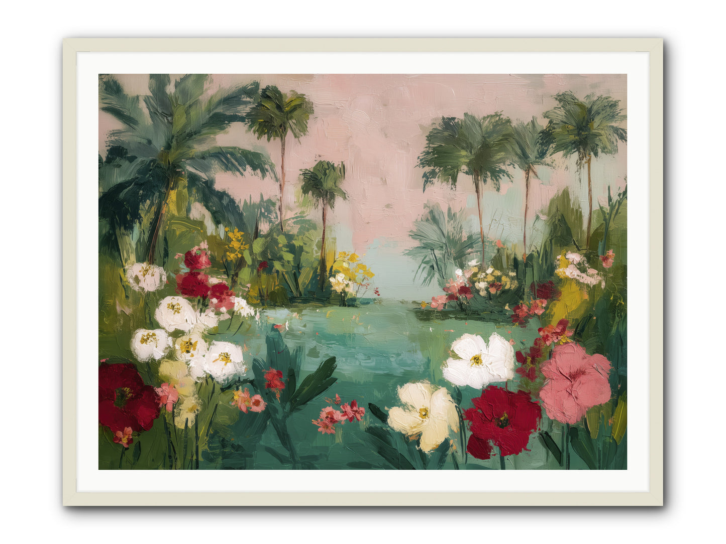 Provençal Paradise -- Framed Print - White 48x36
