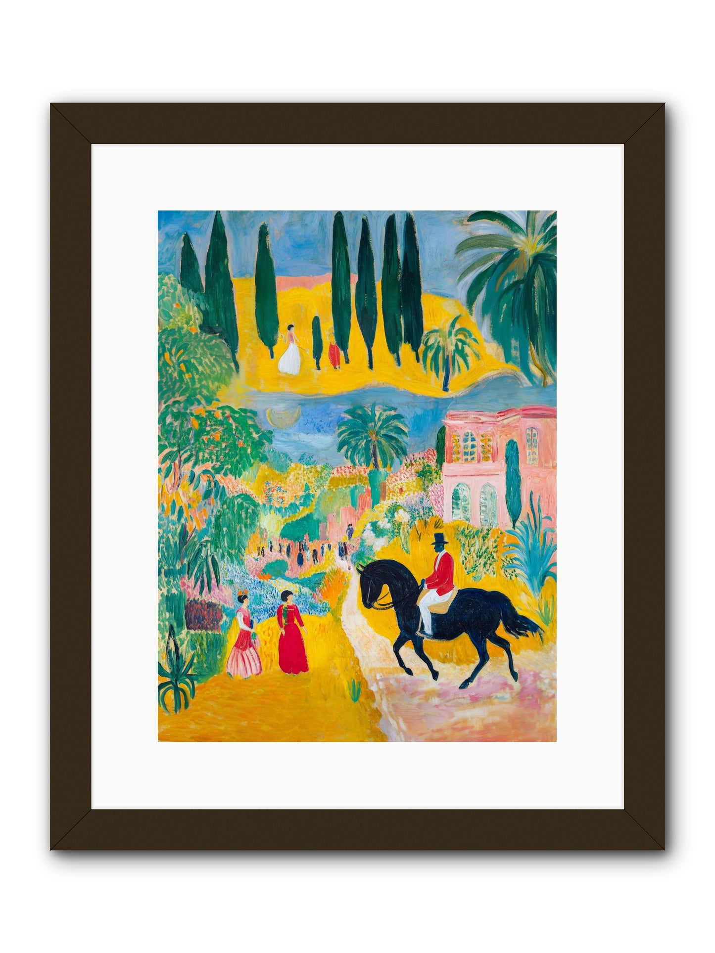 Provence Plays -- Framed Print - Black 12x16