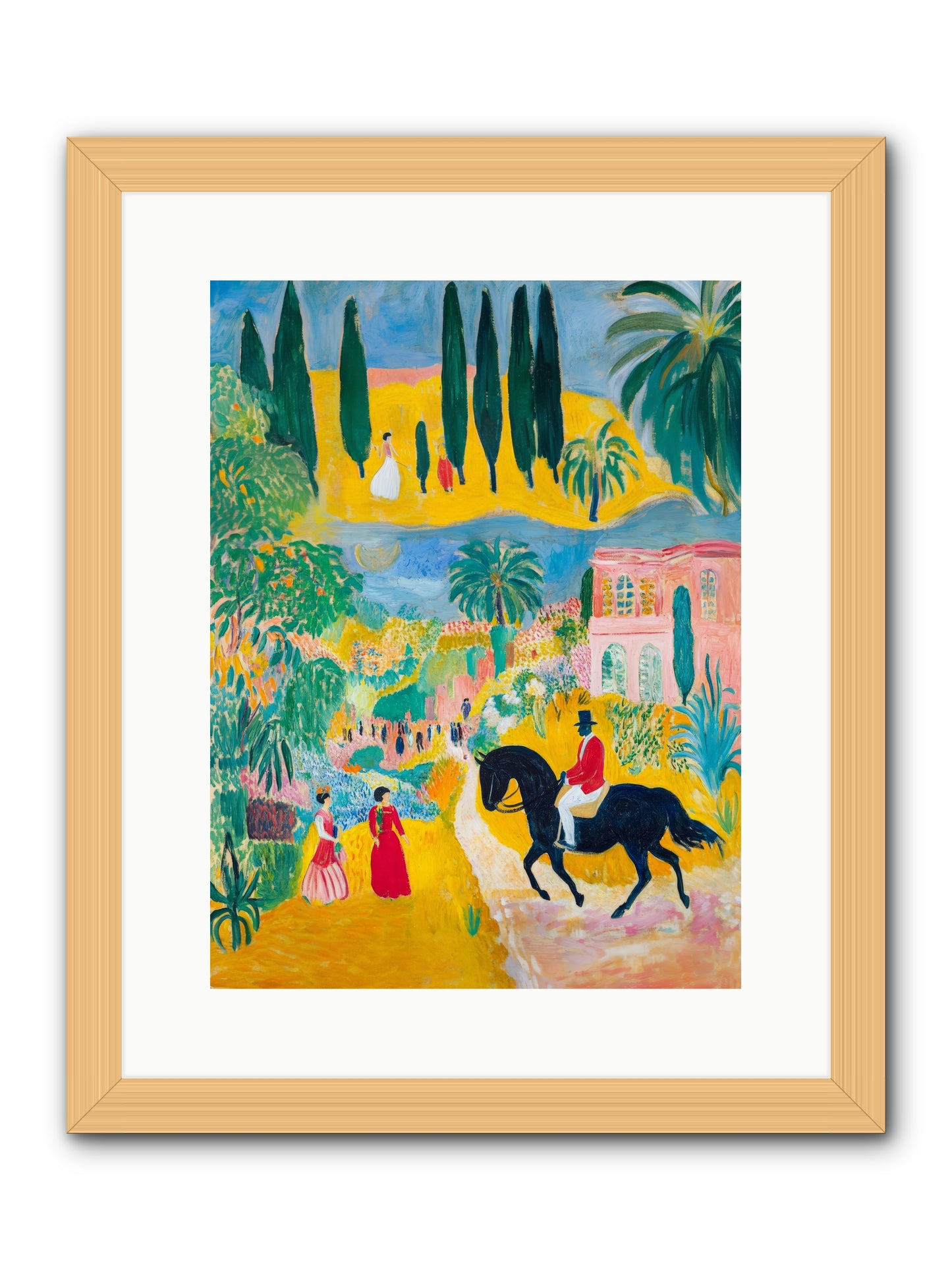 Provence Plays -- Framed Print - Natural 12x16