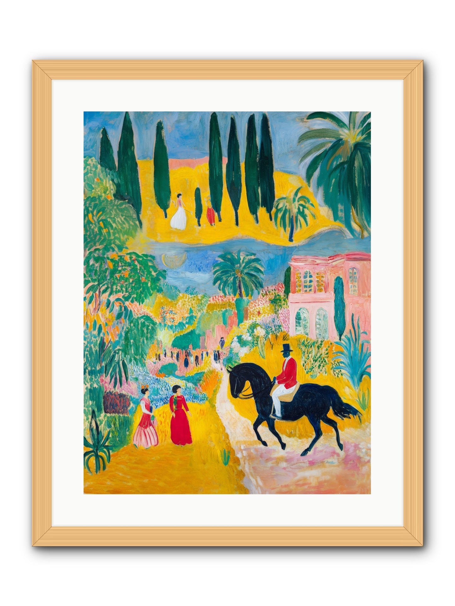 Provence Plays -- Framed Print - Natural 18x24