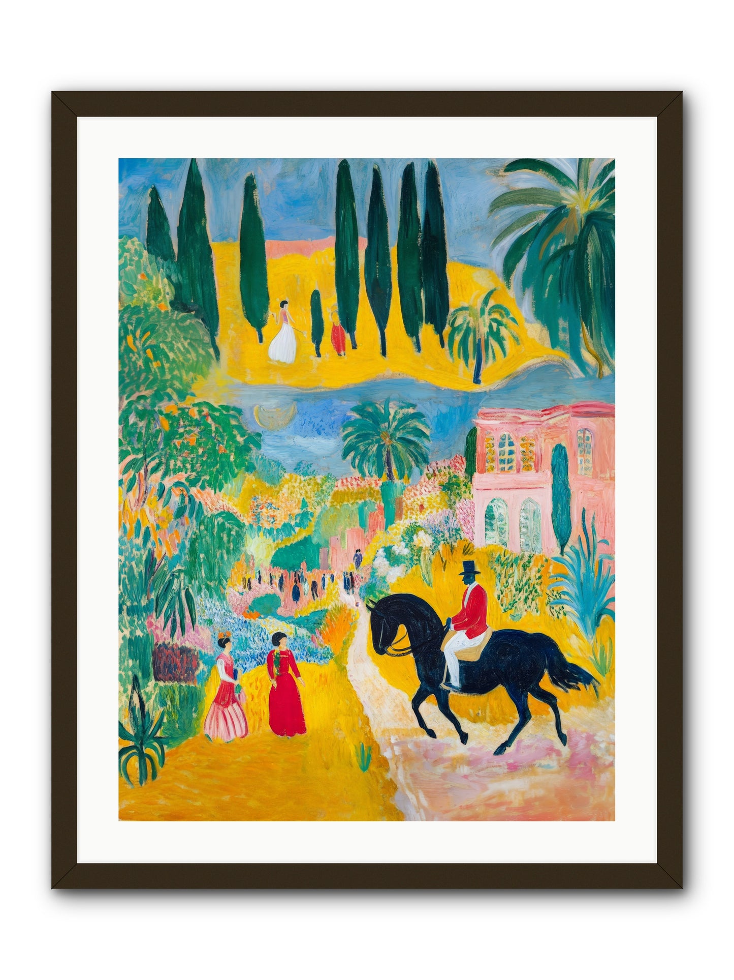 Provence Plays -- Framed Print - Black 24x32