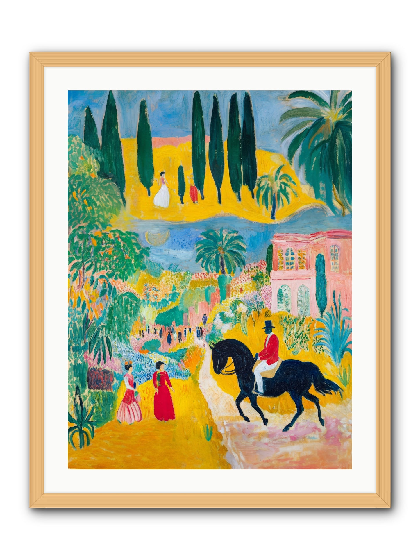 Provence Plays -- Framed Print - Natural 24x32