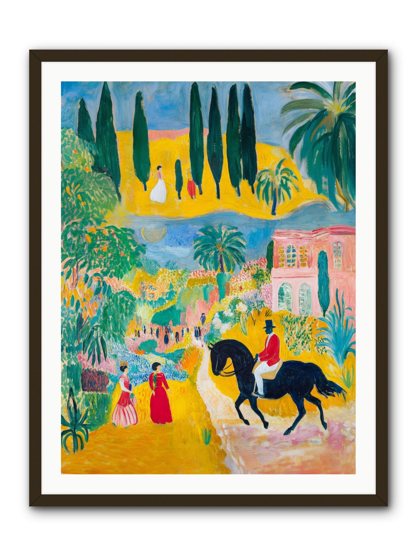 Provence Plays -- Framed Print - Black 30x40