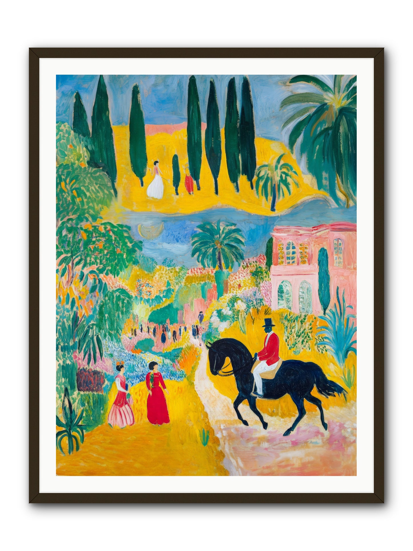 Provence Plays -- Framed Print - Black 36x48