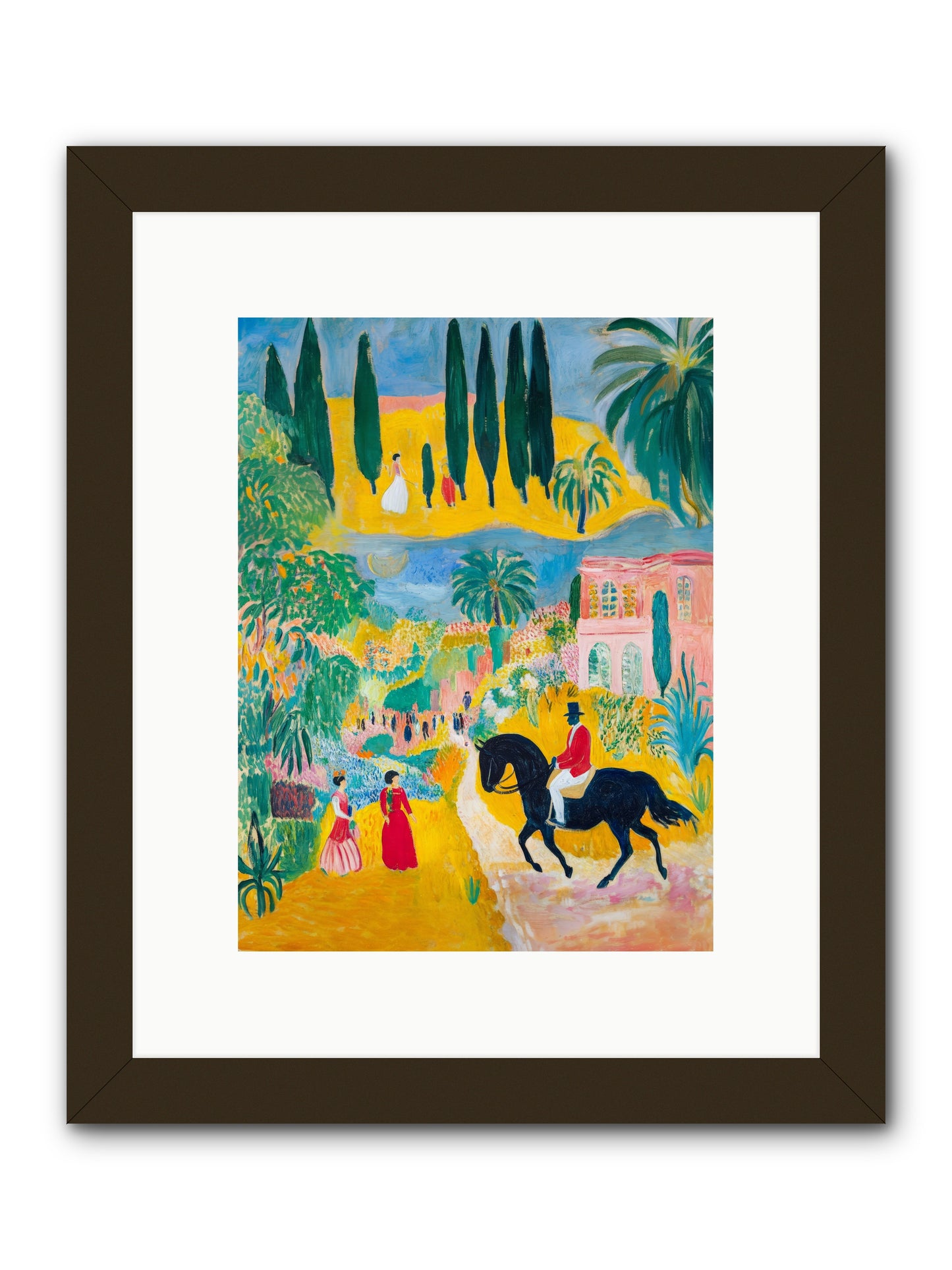 Provence Plays -- Framed Print - Black 9x12
