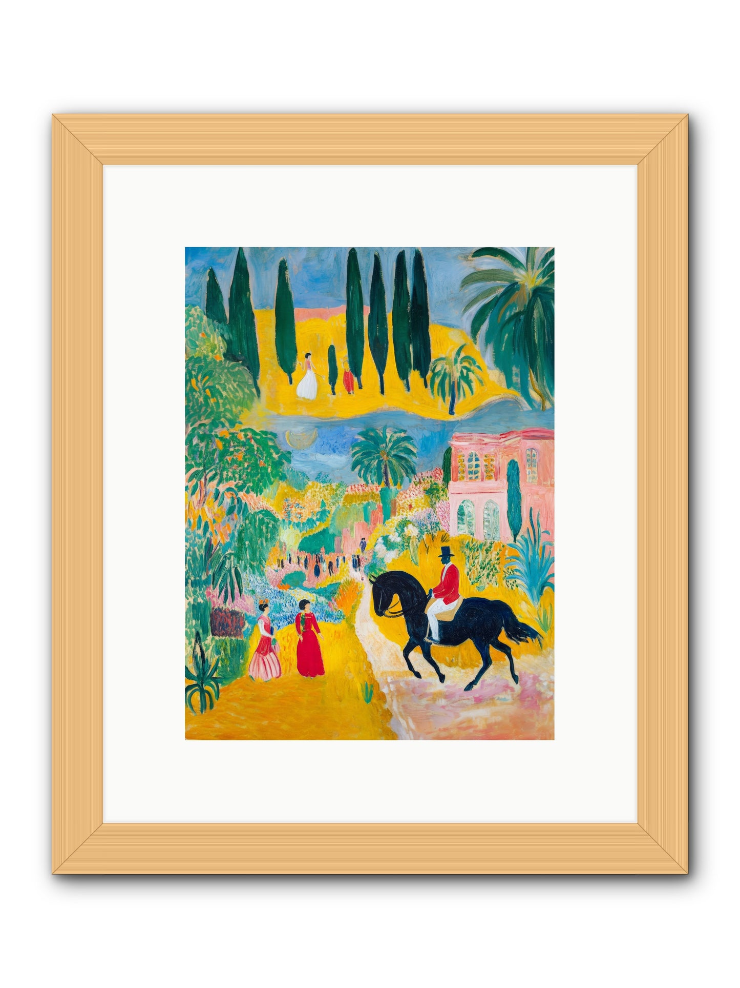 Provence Plays -- Framed Print - Natural 9x12