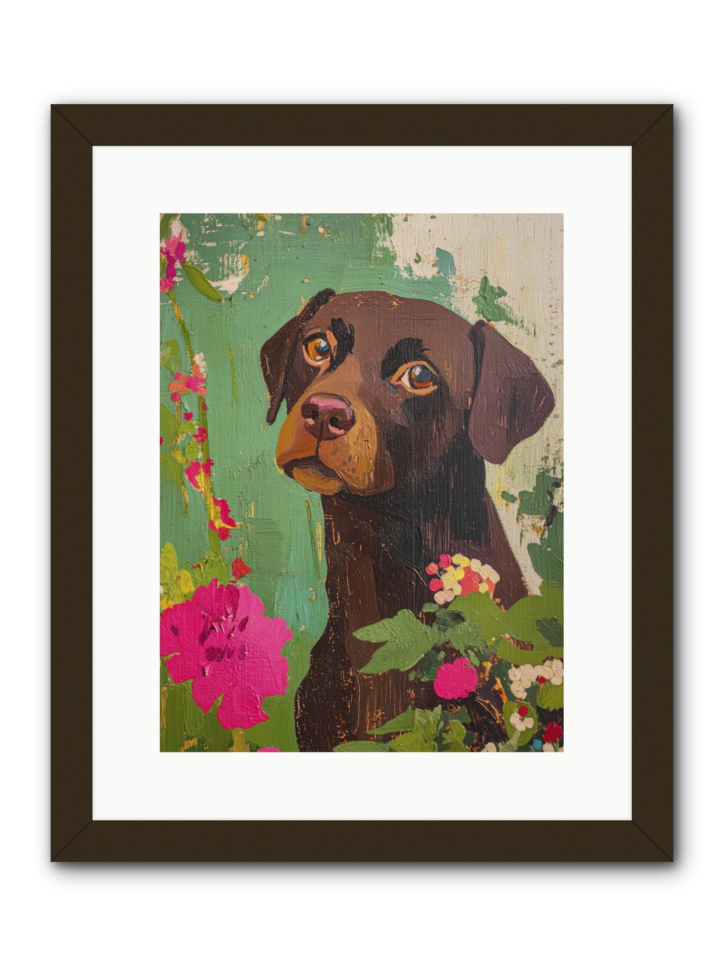 Puddingface -- Framed Print - Black 12x16