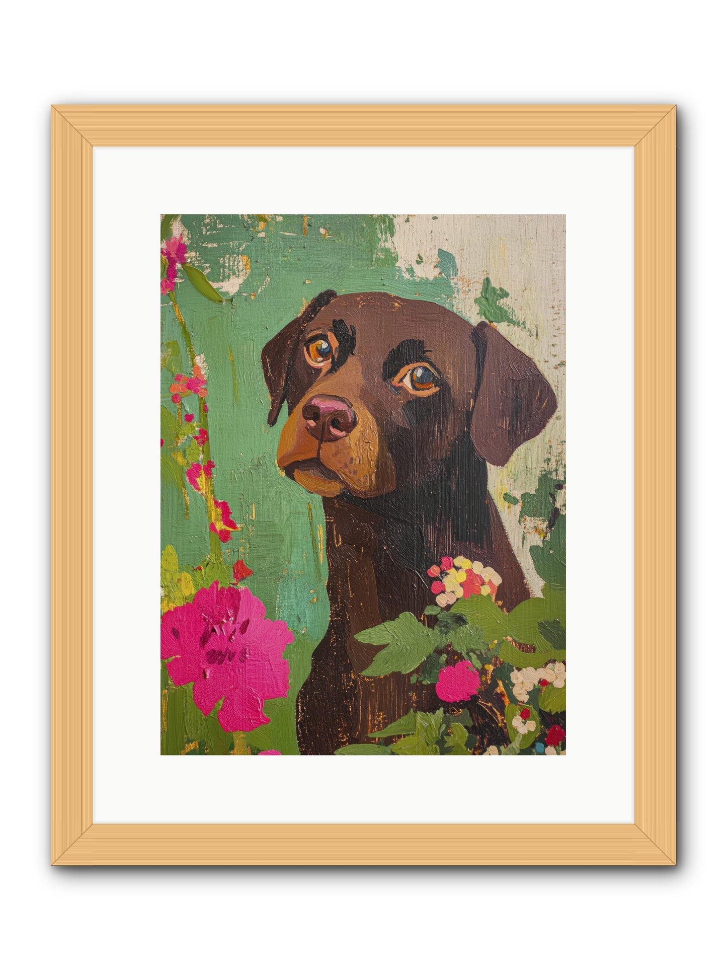 Puddingface -- Framed Print - Natural 12x16
