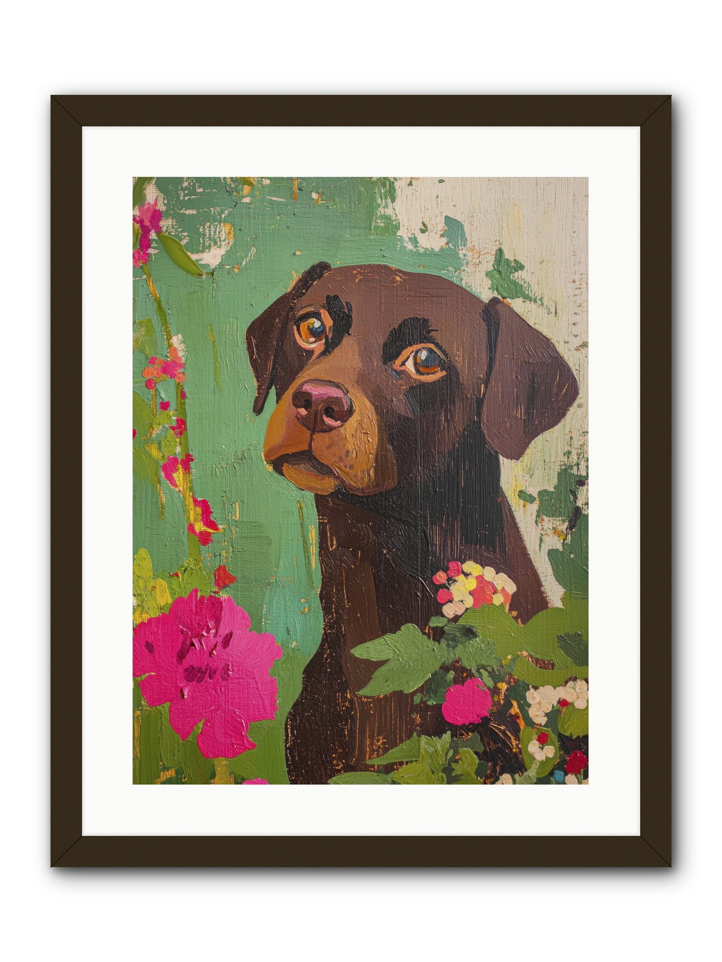 Puddingface -- Framed Print - Black 18x24