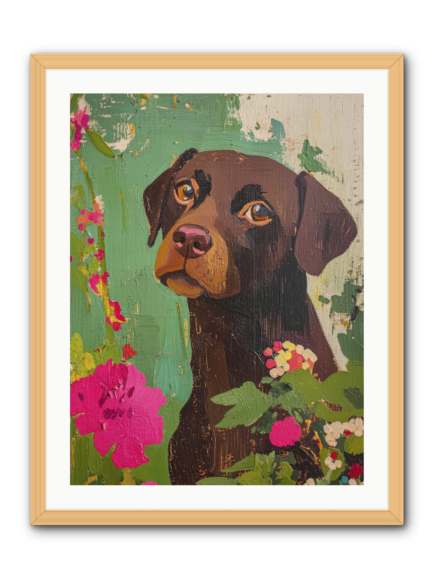 Puddingface -- Framed Print - Natural 24x32