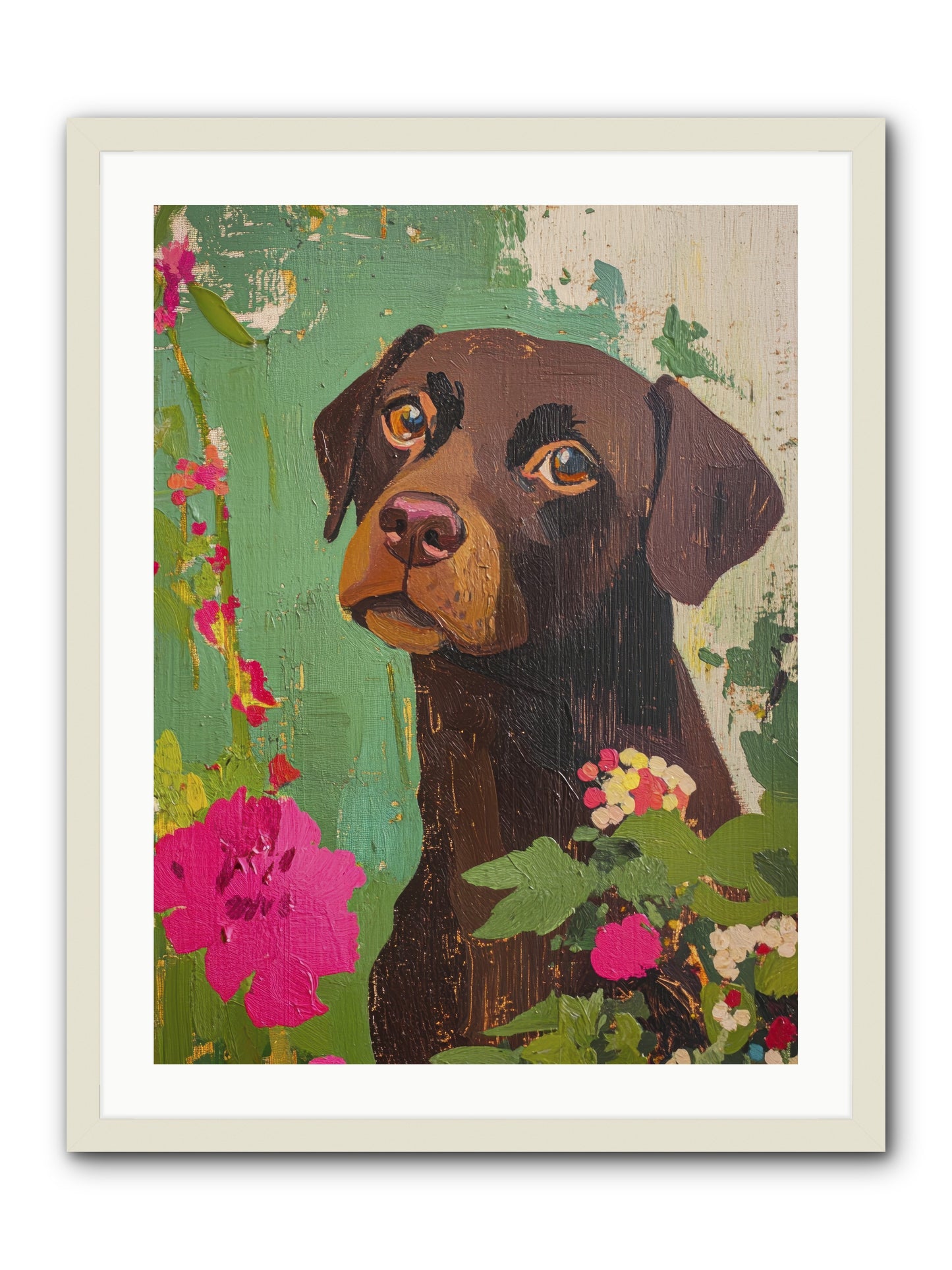 Puddingface -- Framed Print - White 24x32
