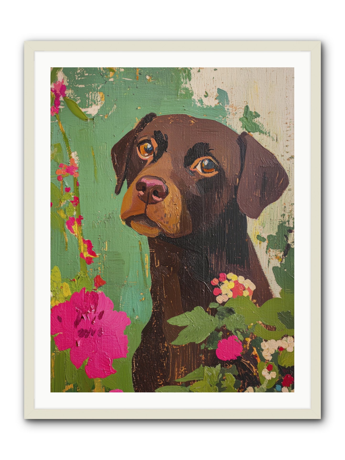 Puddingface -- Framed Print - White 30x40
