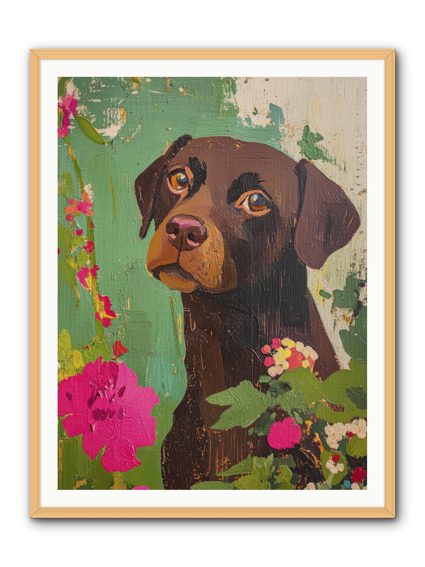 Puddingface -- Framed Print - Natural 36x48