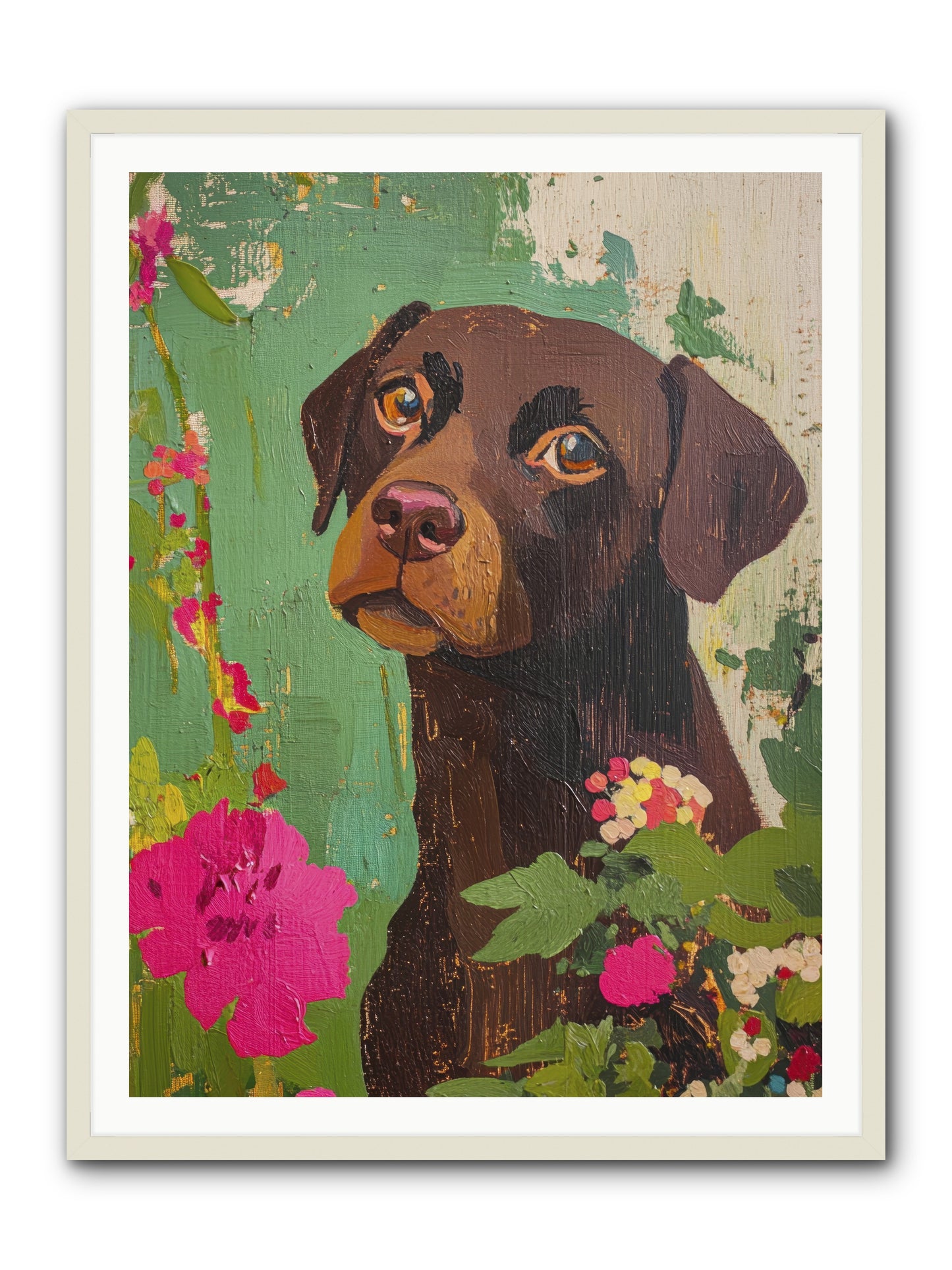 Puddingface -- Framed Print - White 36x48