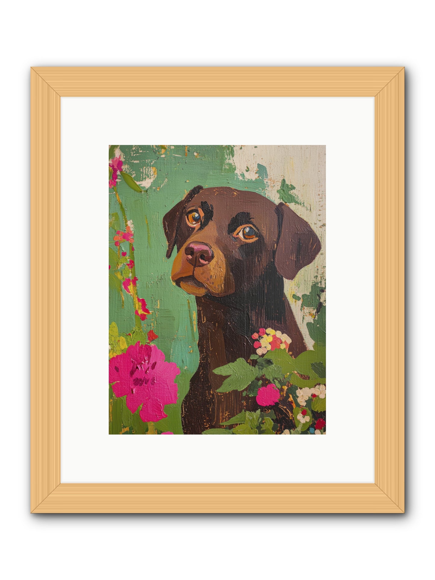Puddingface -- Framed Print - Natural 9x12