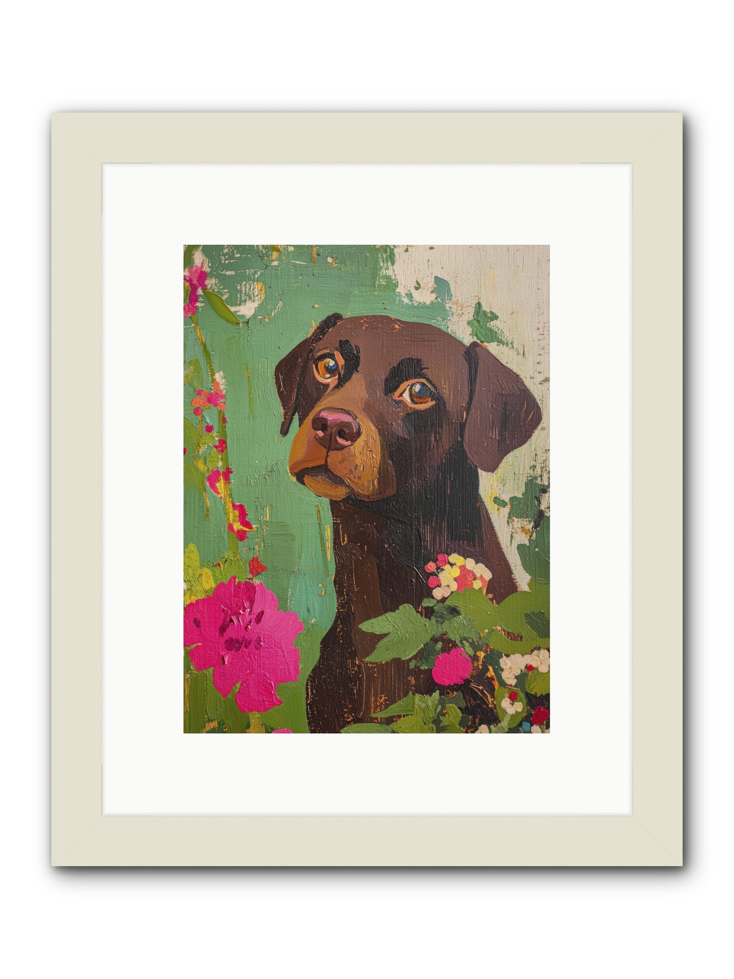 Puddingface -- Framed Print - White 9x12