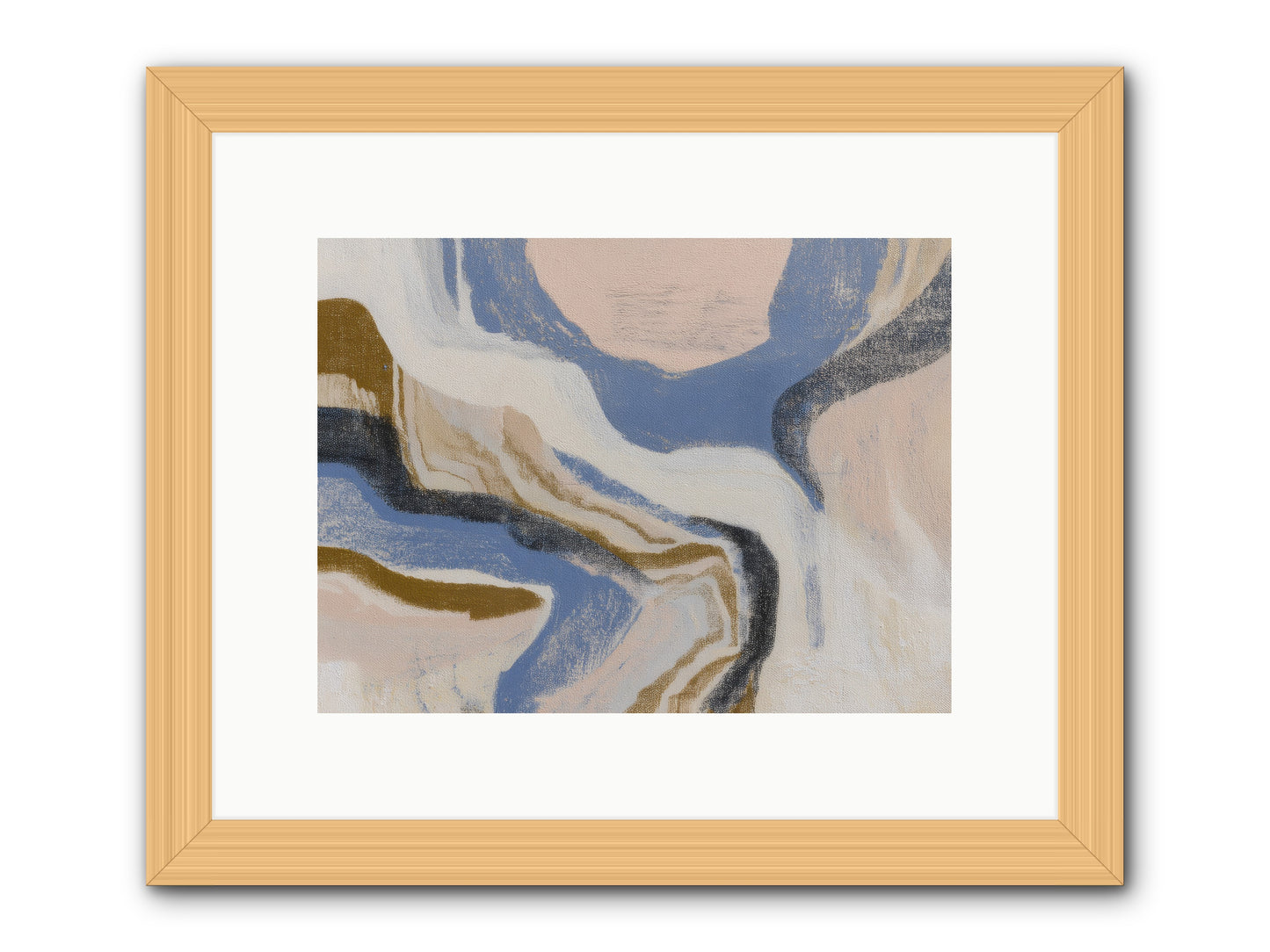 Pulse Ridge No.1 -- Framed Print - Natural 12x9