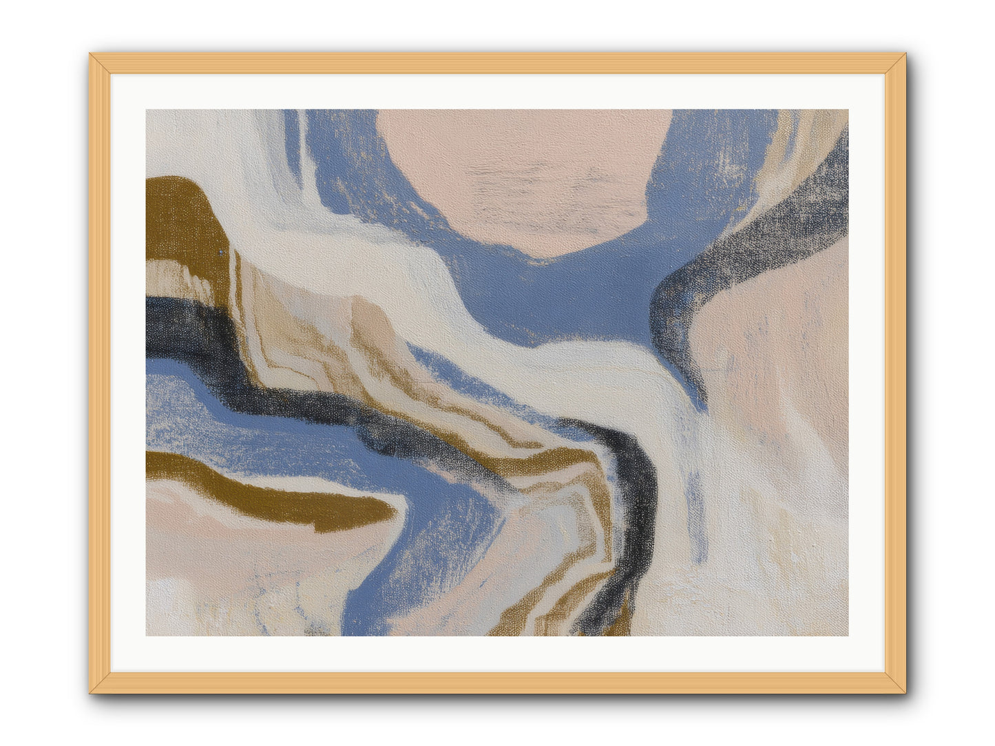Pulse Ridge No.1 -- Framed Print - Natural 40x30