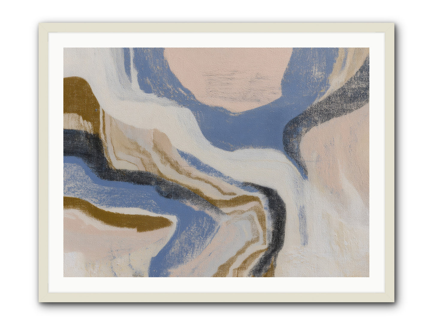 Pulse Ridge No.1 -- Framed Print - White 40x30
