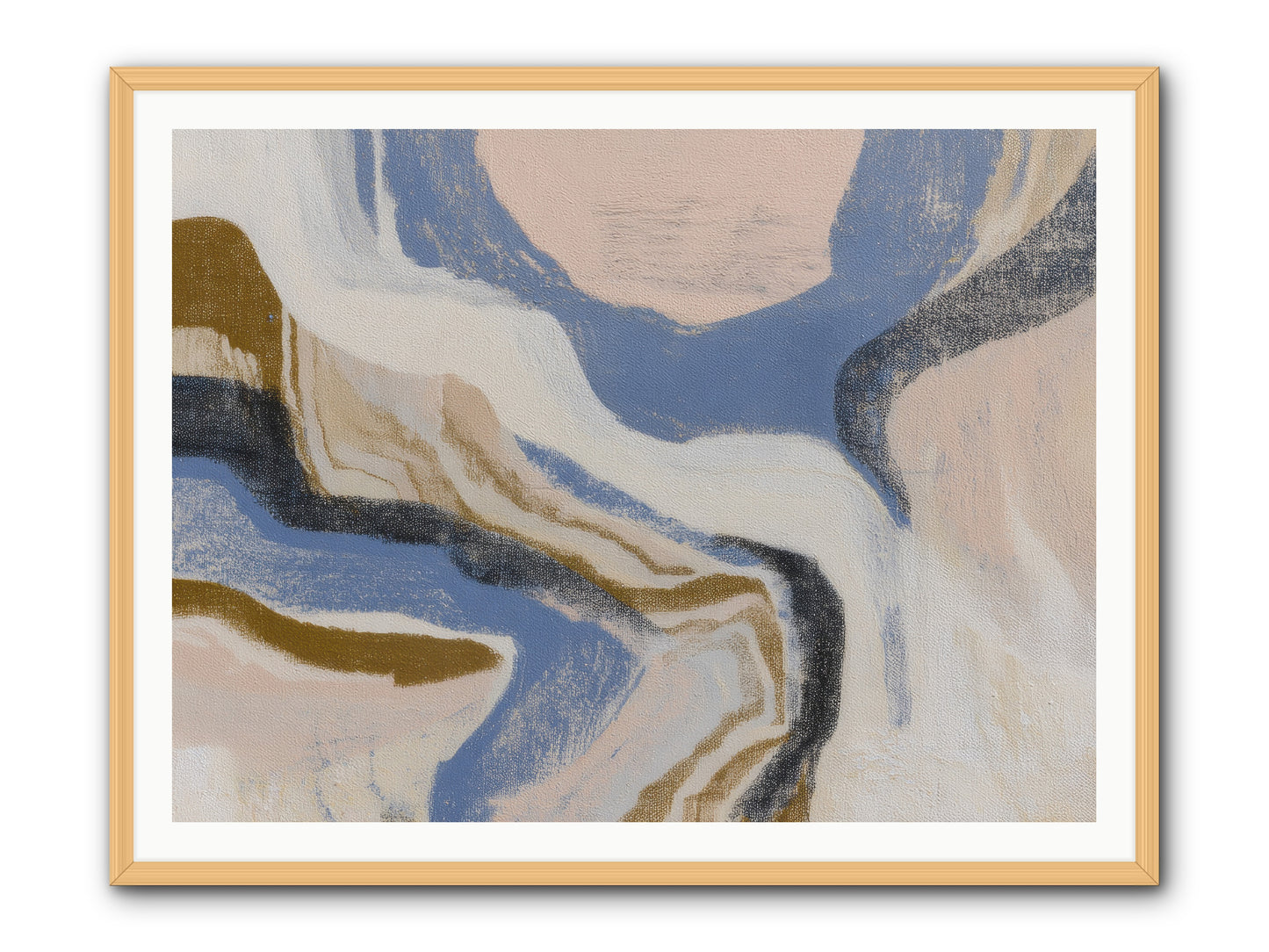 Pulse Ridge No.1 -- Framed Print - Natural 48x36
