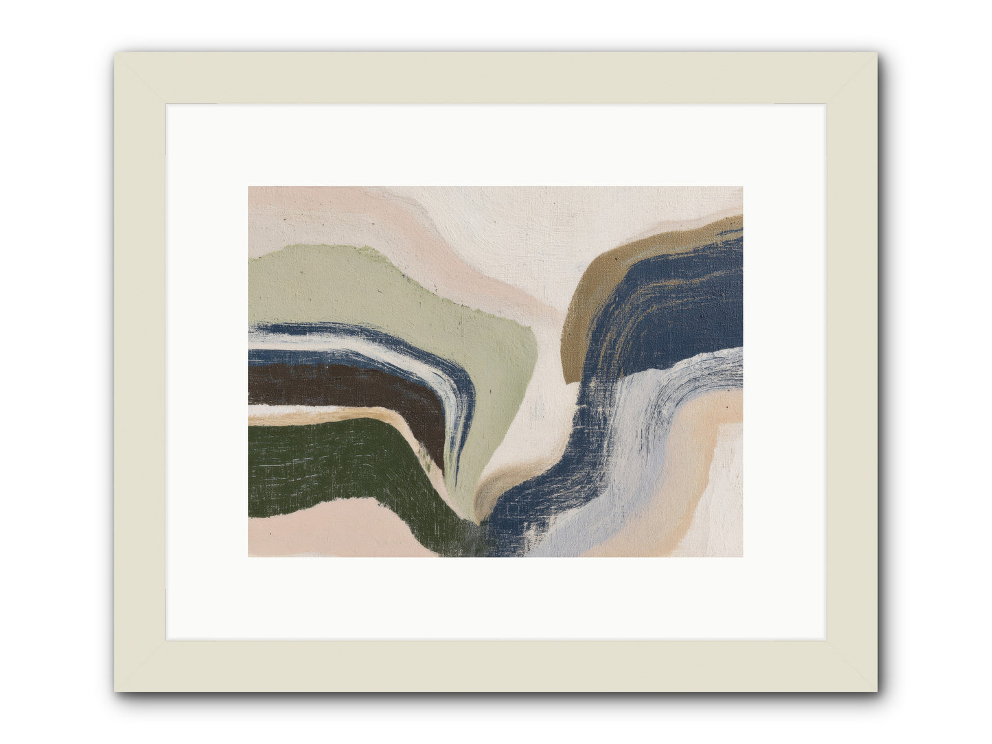 Pulse Ridge No.2 -- Framed Print - White 12x9