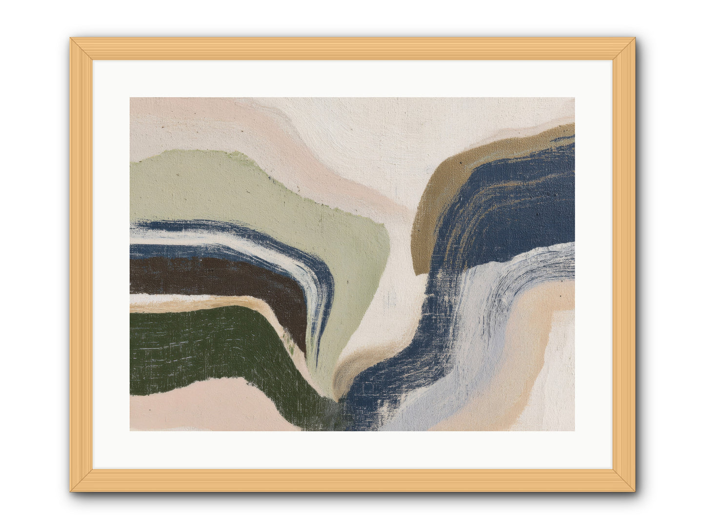 Pulse Ridge No.2 -- Framed Print - Natural 24x18