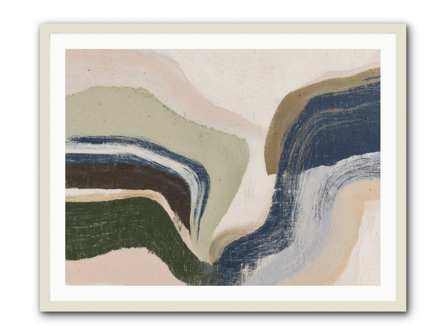Pulse Ridge No.2 -- Framed Print - White 40x30
