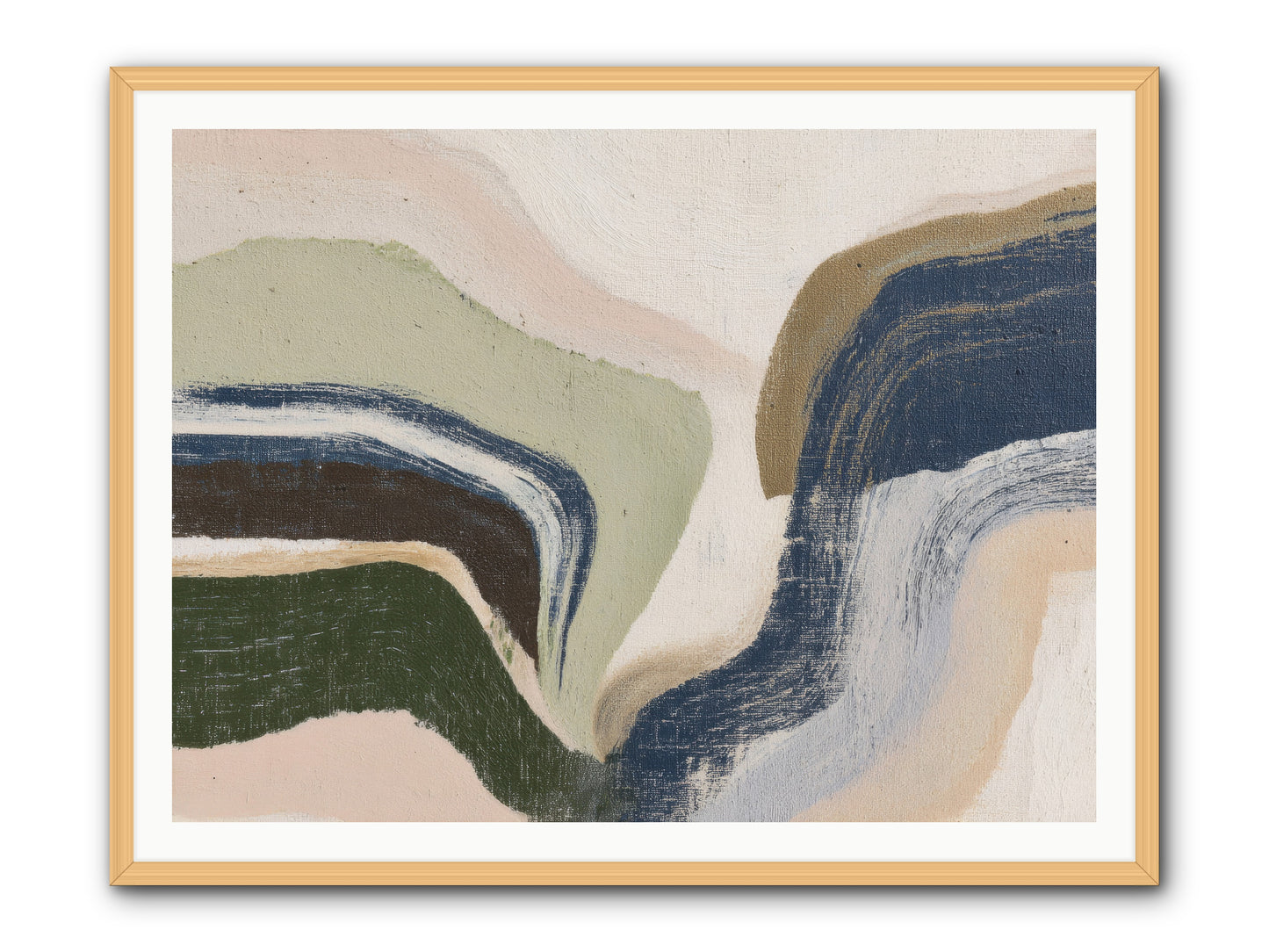 Pulse Ridge No.2 -- Framed Print - Natural 48x36