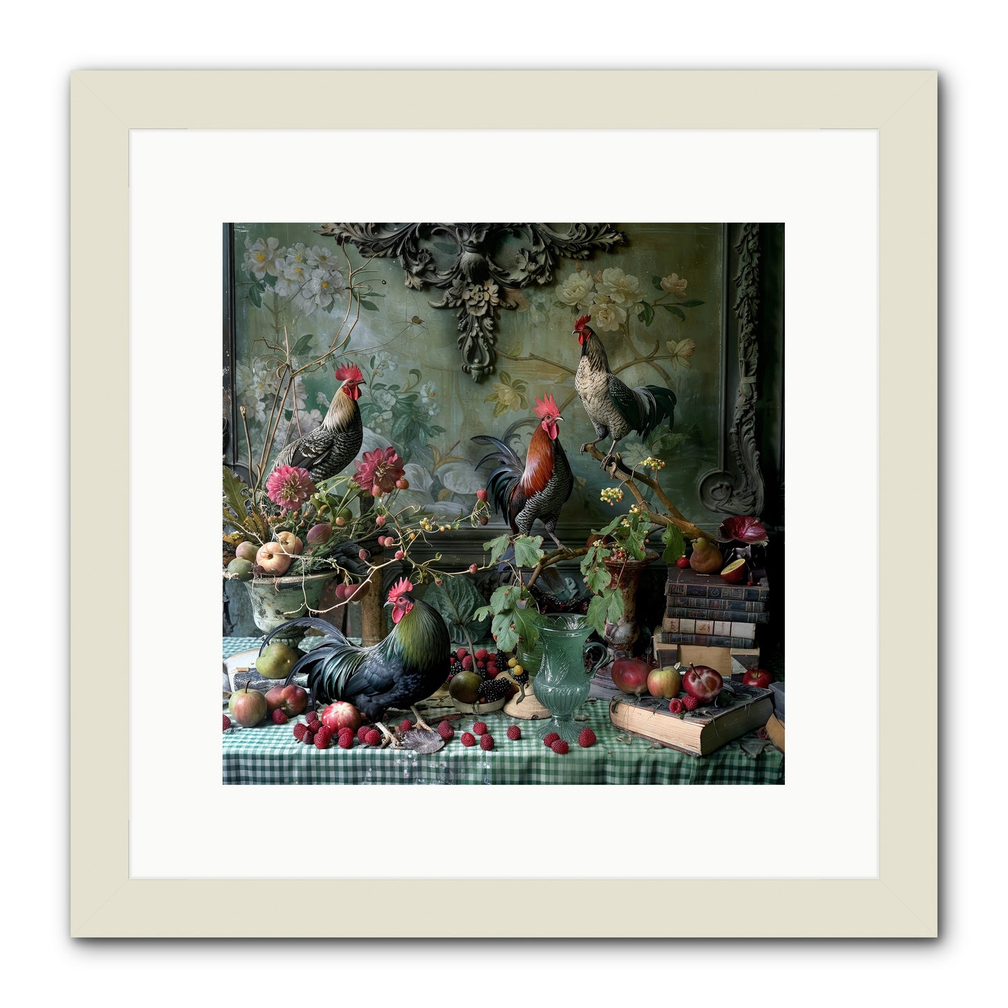 Quaint Roosts Of Reverie -- Framed Print - White 12x12