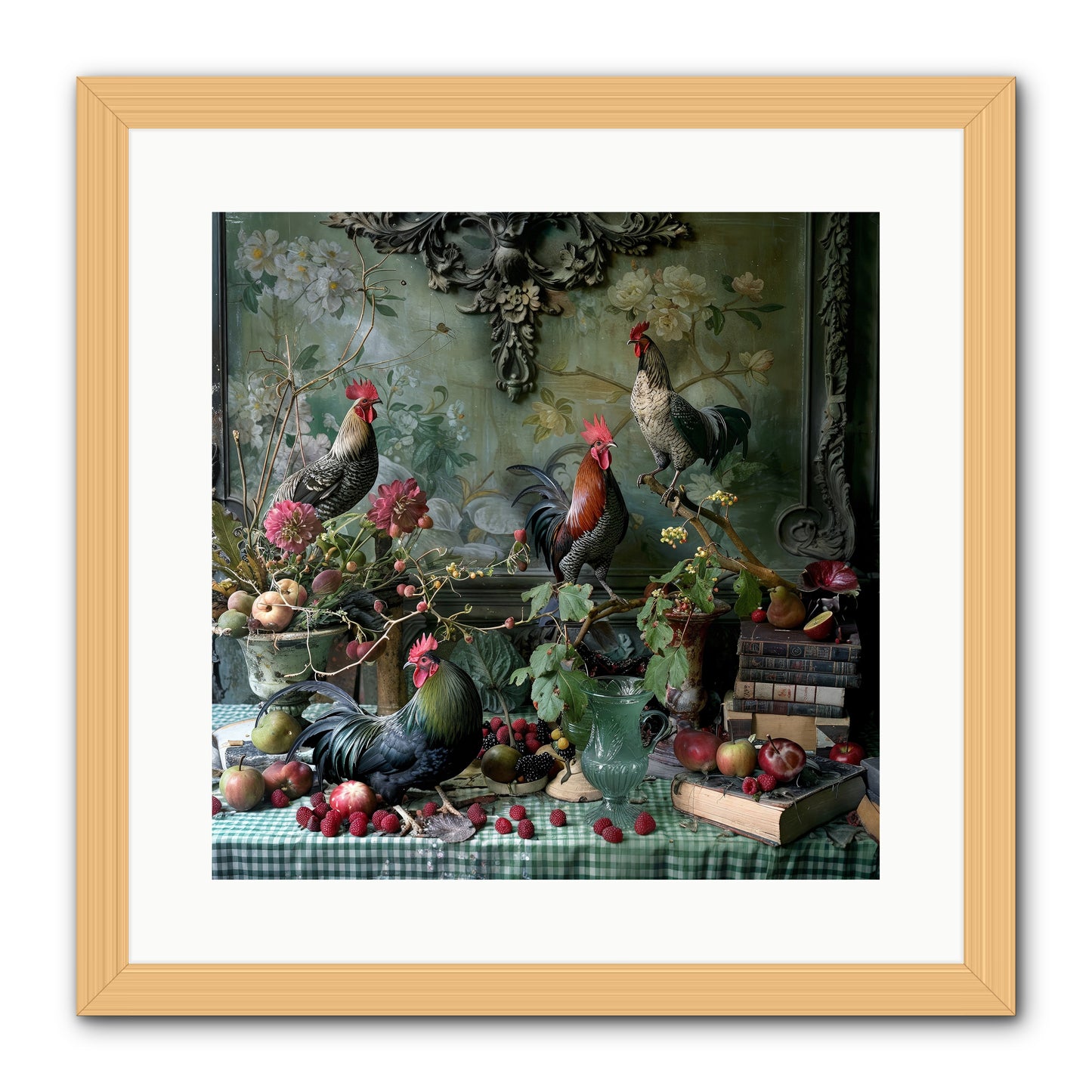 Quaint Roosts Of Reverie -- Framed Print - Natural 16x16
