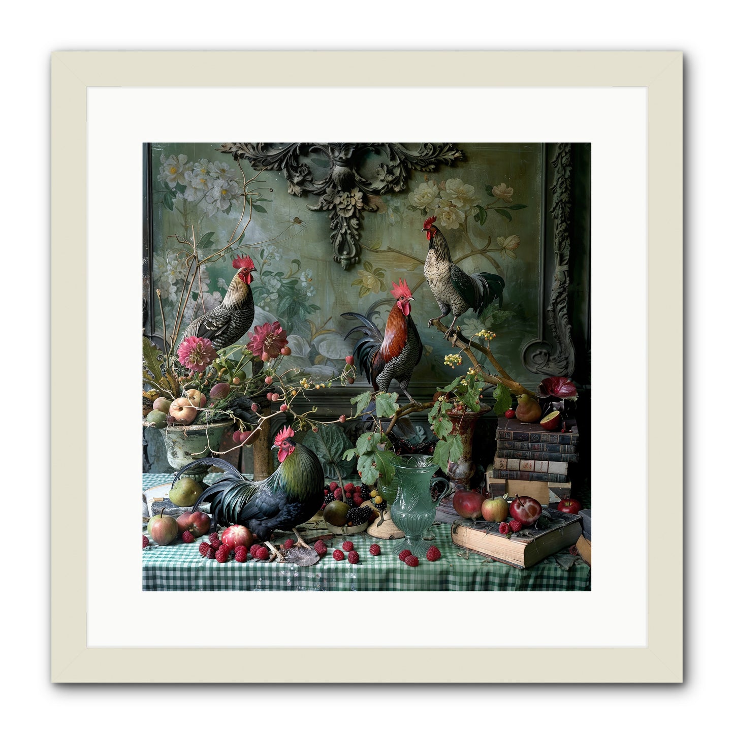 Quaint Roosts Of Reverie -- Framed Print - White 16x16