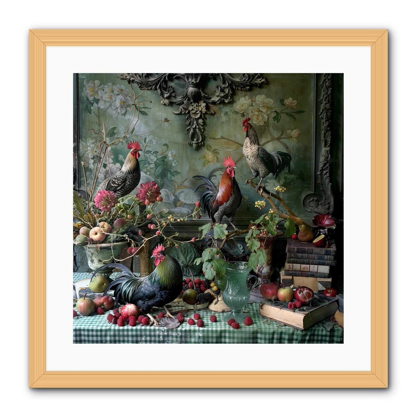 Quaint Roosts Of Reverie -- Framed Print - Natural 20x20