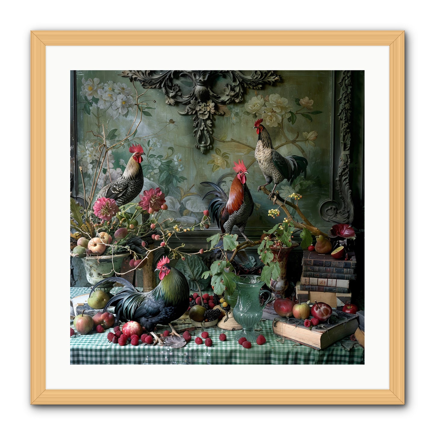 Quaint Roosts Of Reverie -- Framed Print - Natural 24x24