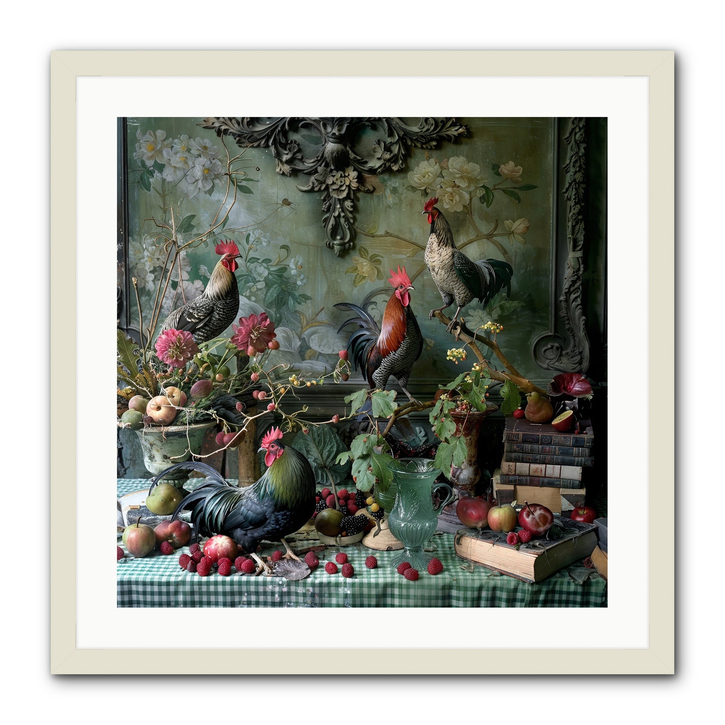 Quaint Roosts Of Reverie -- Framed Print - White 24x24