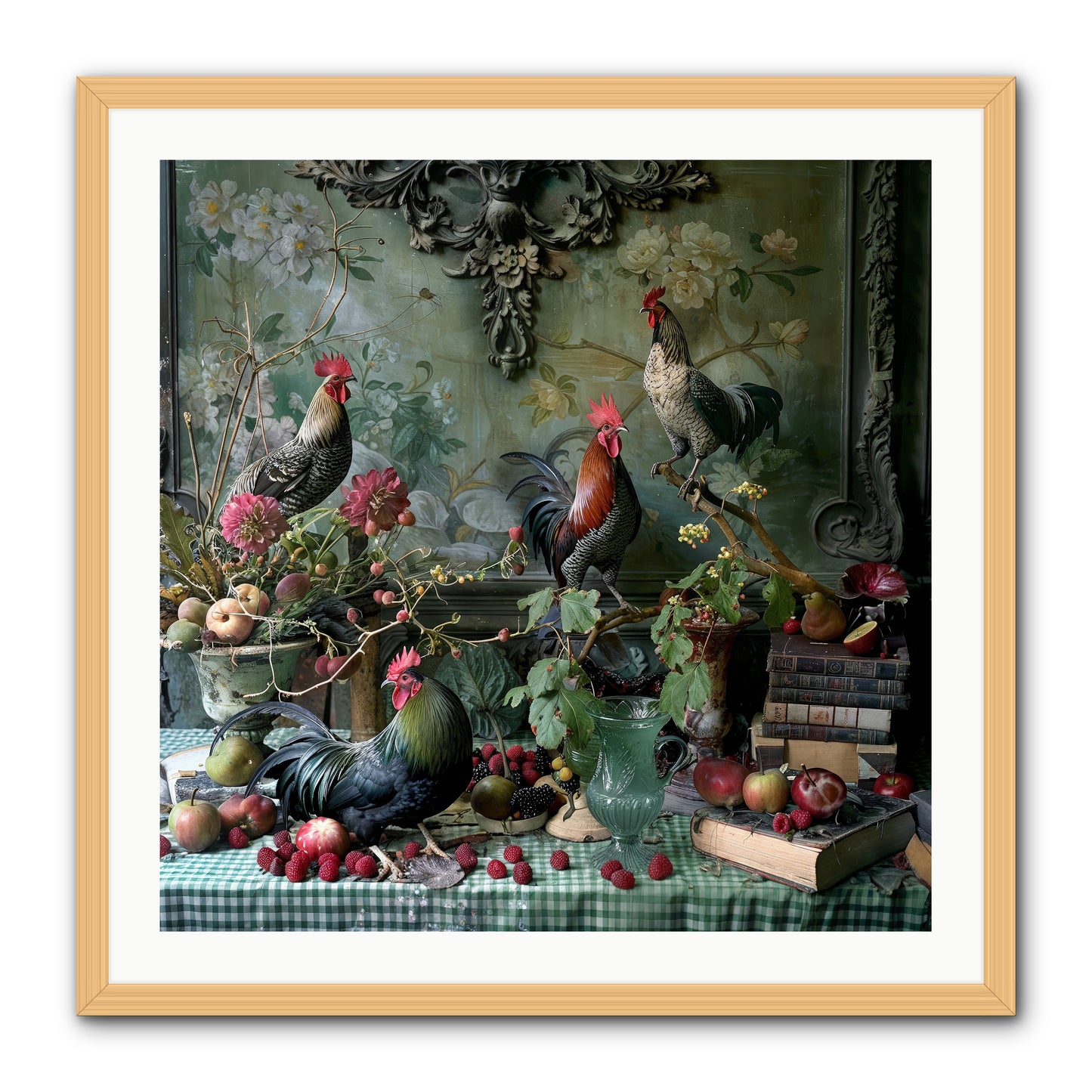 Quaint Roosts Of Reverie -- Framed Print - Natural 30x30