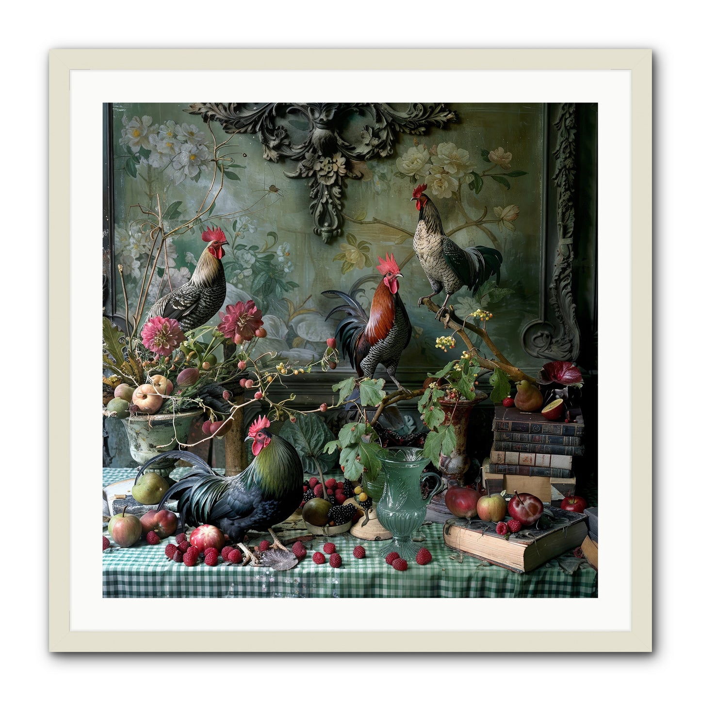 Quaint Roosts Of Reverie -- Framed Print - White 30x30