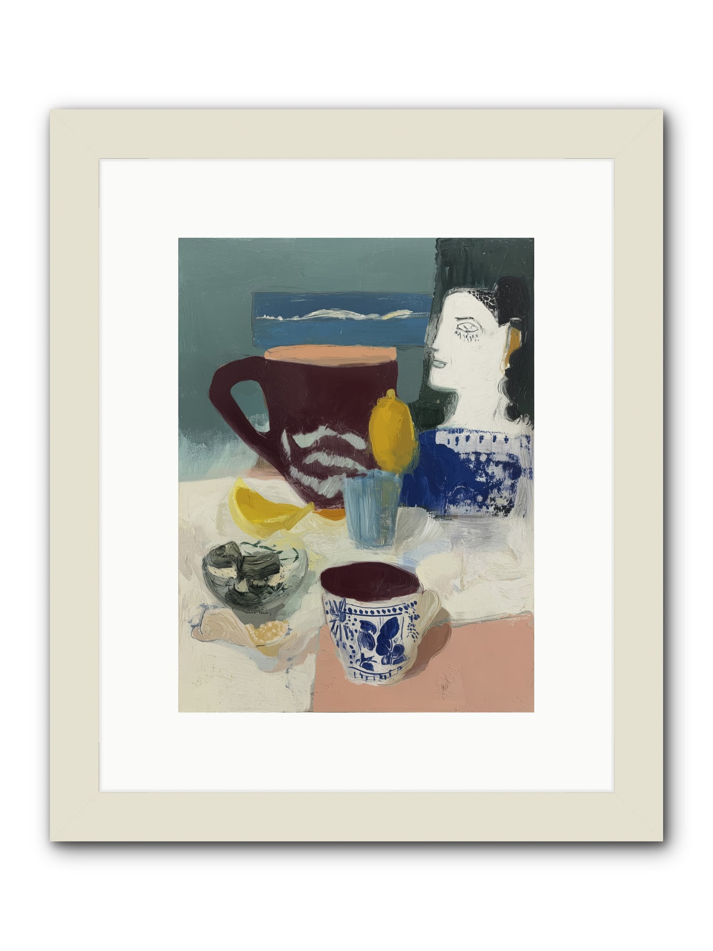 Quick Kiss -- Framed Print - White 9x12