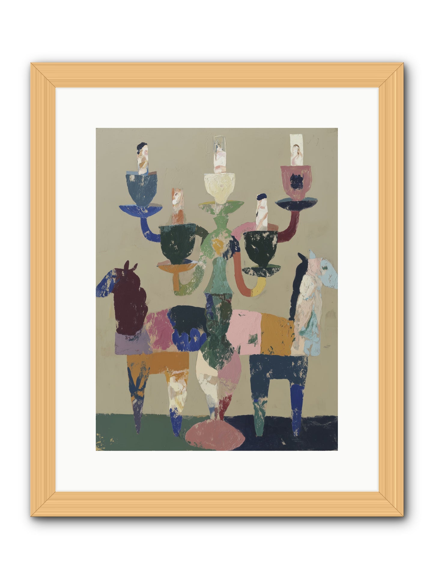 Quiet Carnival -- Framed Print - Natural 12x16