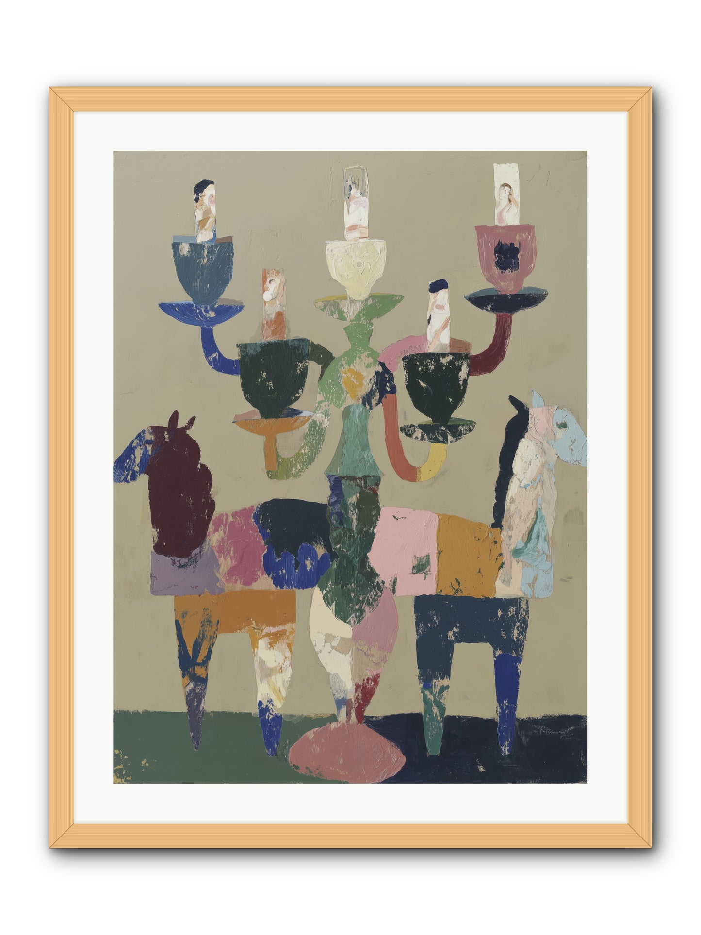 Quiet Carnival -- Framed Print - Natural 24x32