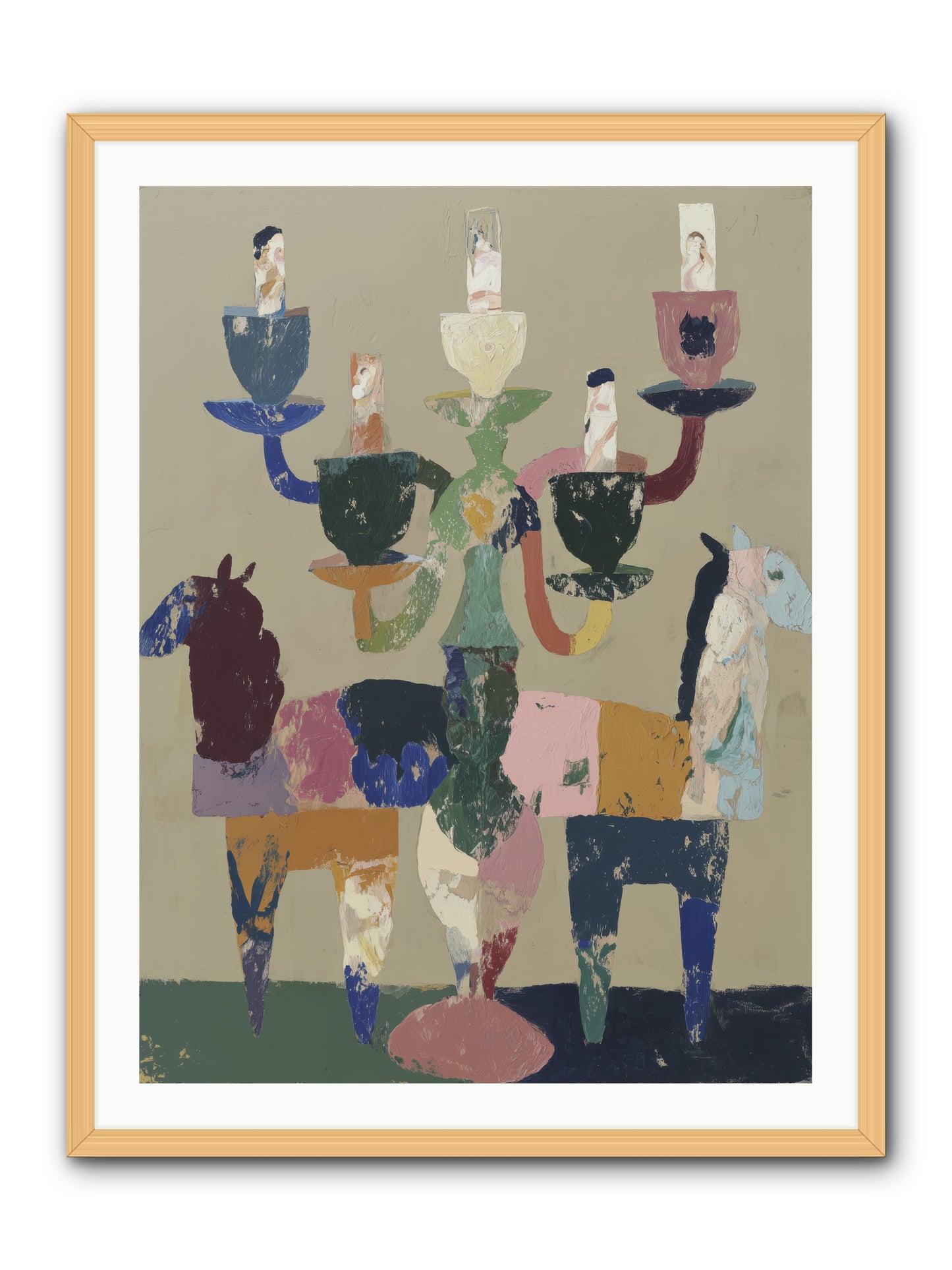 Quiet Carnival -- Framed Print - Natural 30x40