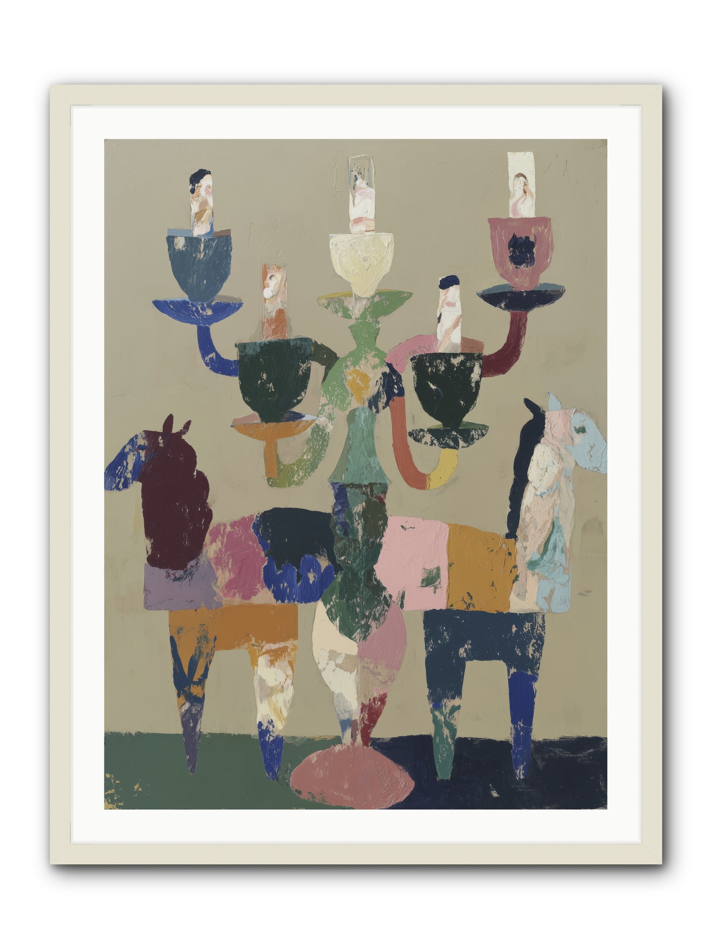 Quiet Carnival -- Framed Print - White 30x40