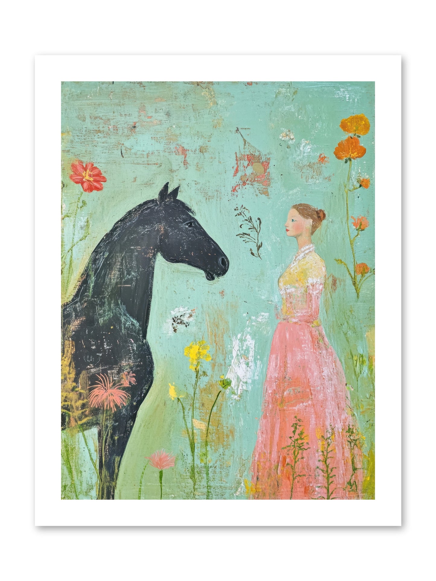 Quiet Conversation -- Loose Canvas Print 12x16