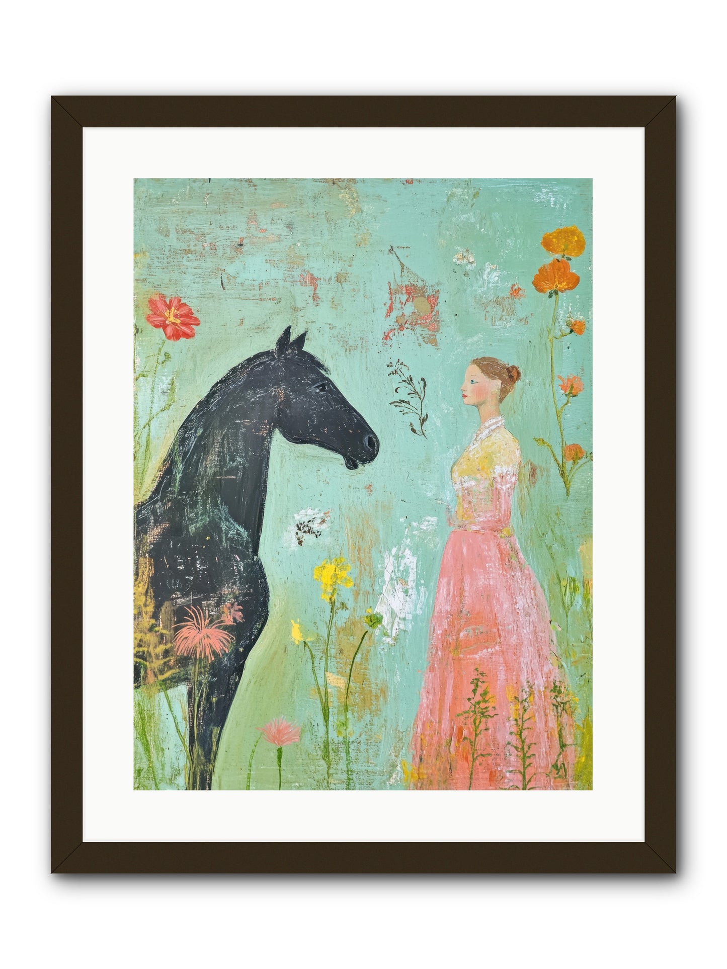 Quiet Conversation -- Framed Print - Black 18x24
