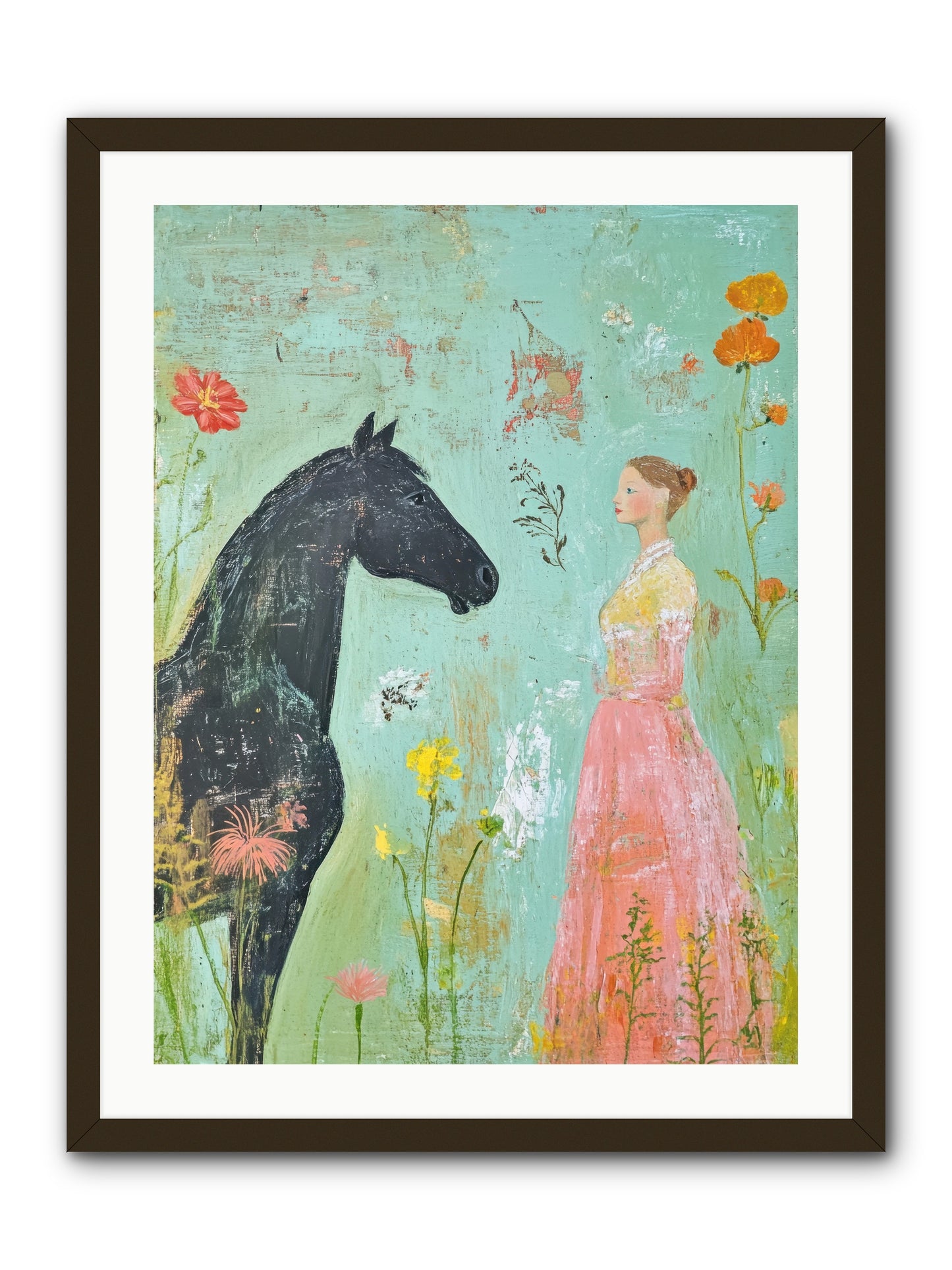 Quiet Conversation -- Framed Print - Black 24x32