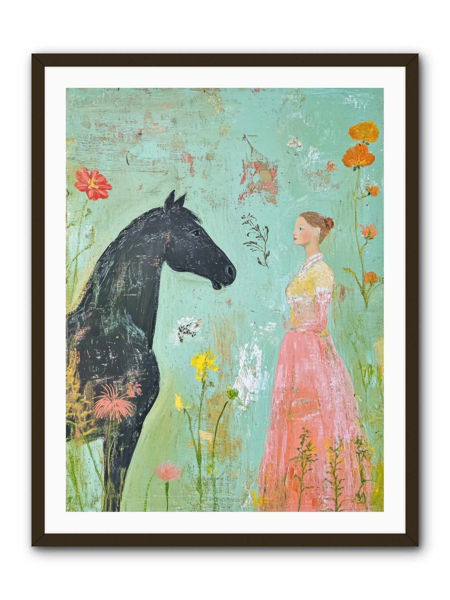 Quiet Conversation -- Framed Print - Black 30x40