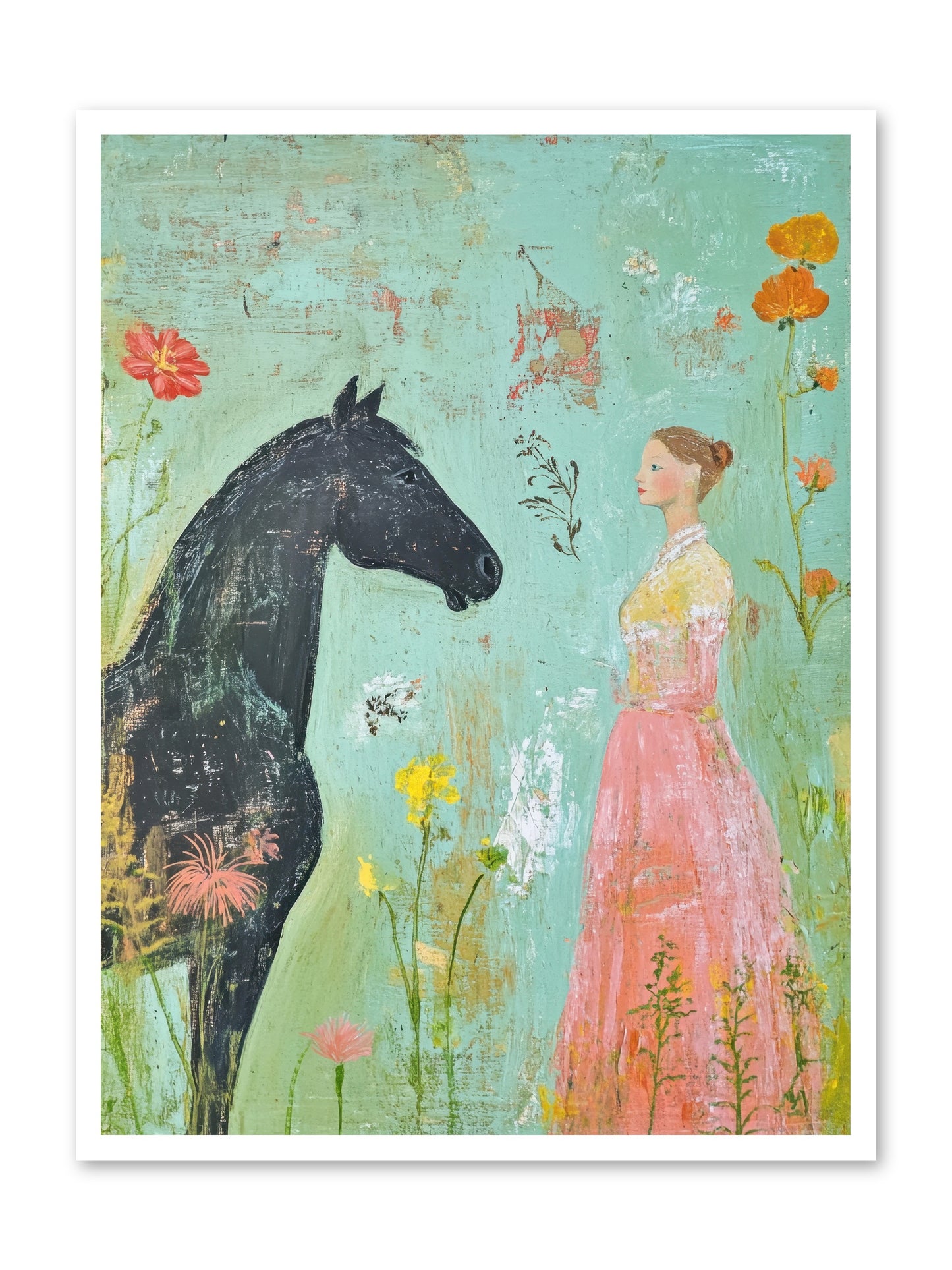 Quiet Conversation -- Loose Canvas Print 30x40
