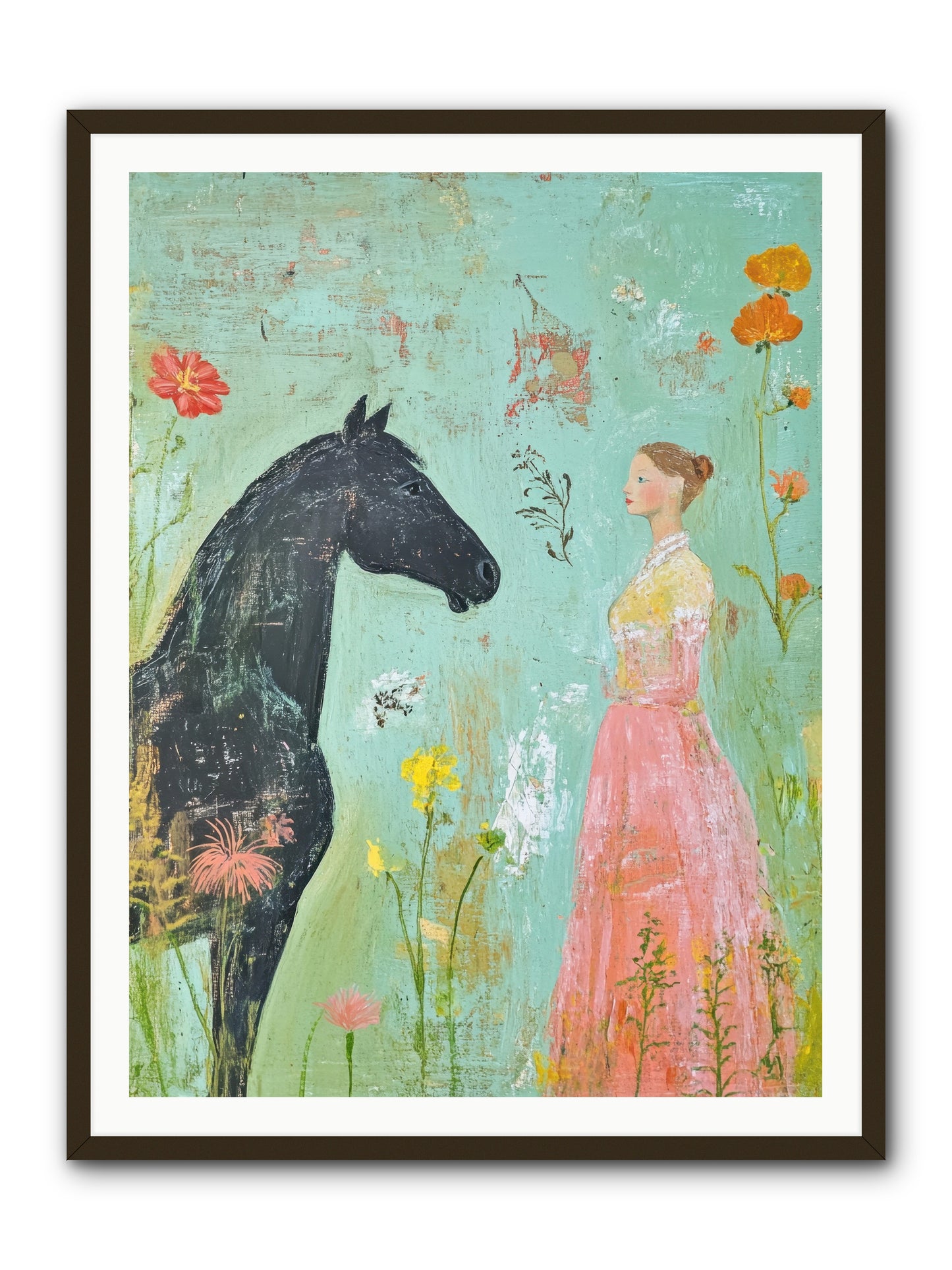 Quiet Conversation -- Framed Print - Black 36x48