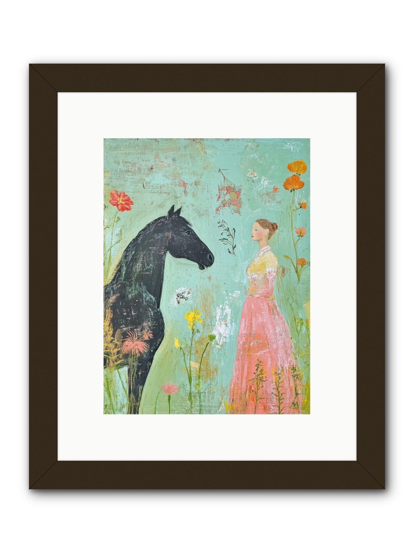Quiet Conversation -- Framed Print - Black 9x12