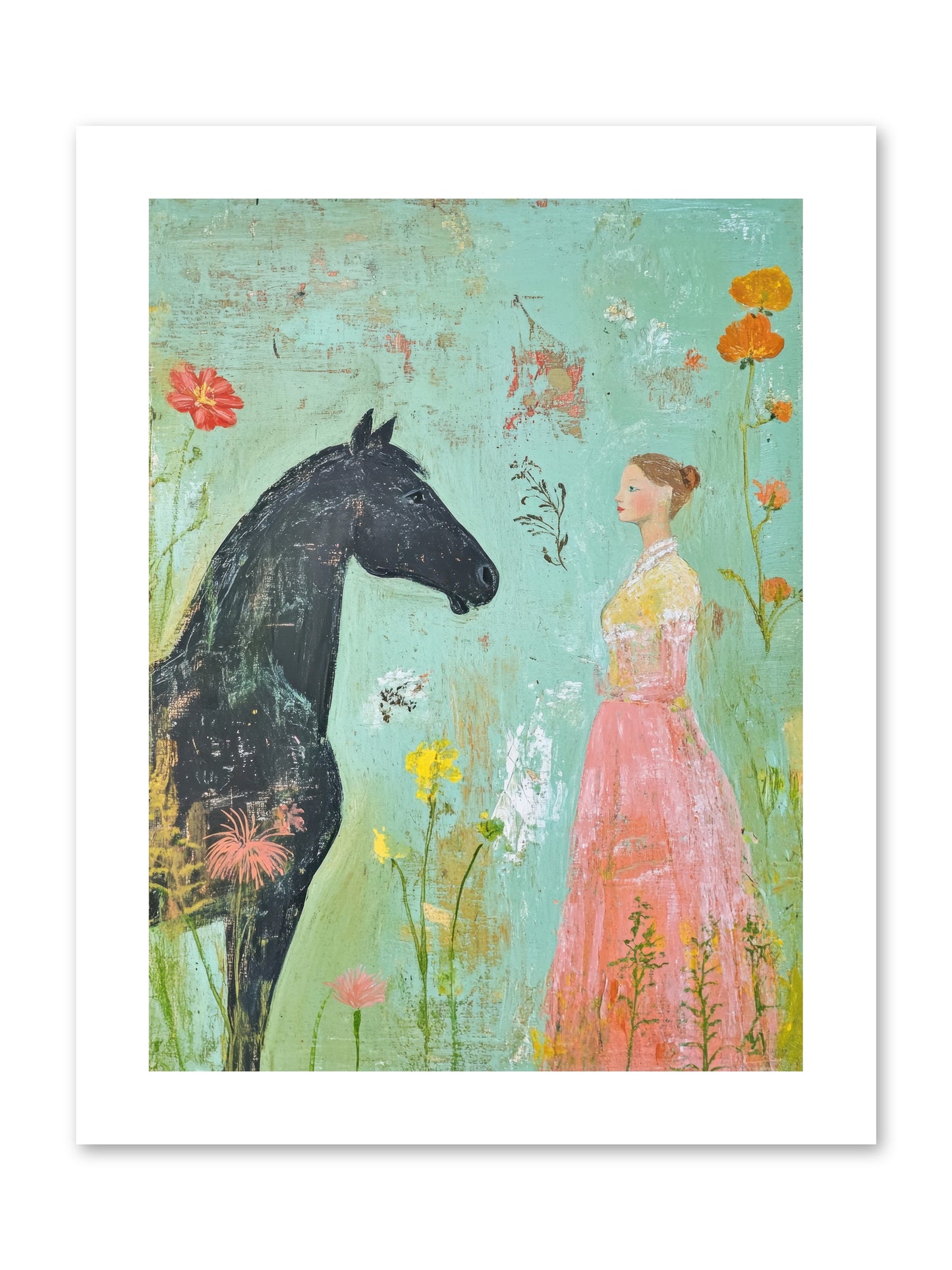 Quiet Conversation -- Paper Print 9x12