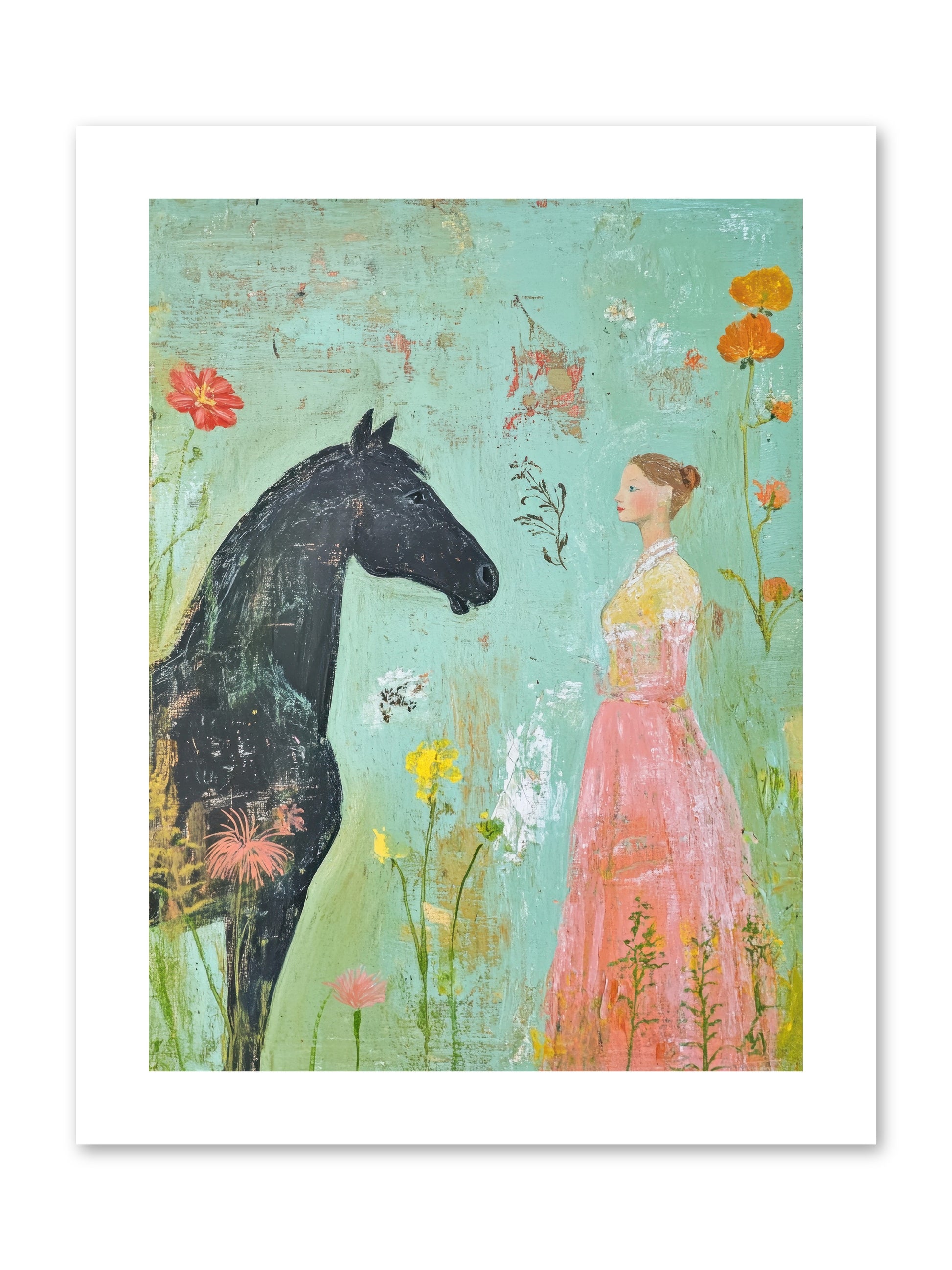Quiet Conversation -- Paper Print 9x12